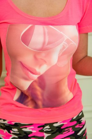 Футболка женская  167R256 цвет Розовый 4