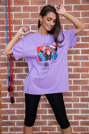 Футболка женская 180R602 цвет Сиреневый 1