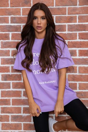 Футболка женская 180R607 цвет Сиреневый