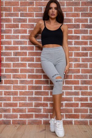 Капри  женские 180R020-1 цвет Серый 1