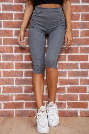 Капри  женские 180R022-1 цвет Темно-серый