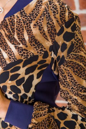 Кофта женская 167R037-1 цвет Сине-коричневый 5