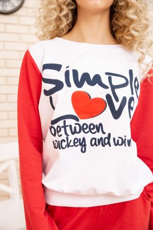 Костюм женский 167R12-2 цвет Бело-коралловый 5