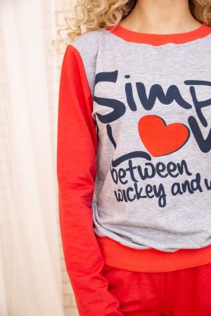 Костюм женский 167R12-2 цвет Серо-коралловый 5