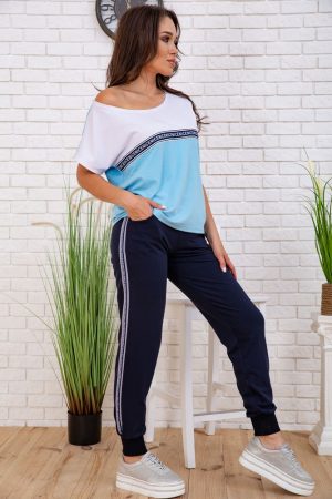 Костюм женский 167R13-4 цвет Сине-голубой 1