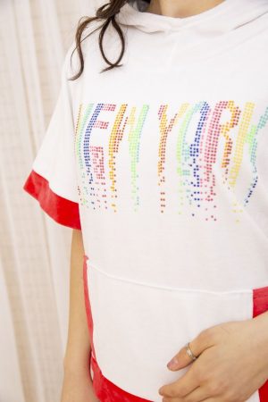 Костюм женский 167R21-2 цвет Бело-розовый 5