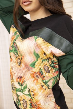 Костюм женский 167R4-1 цвет Черно-зеленый 5