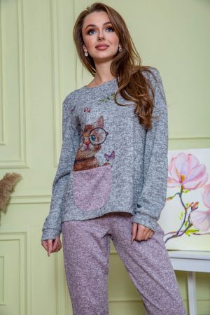 Костюм женский 172R1211-2 цвет серо-пудровый 7