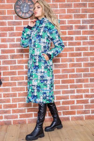 Куртка женская 167R1828-1 цвет Зелено-белый 2