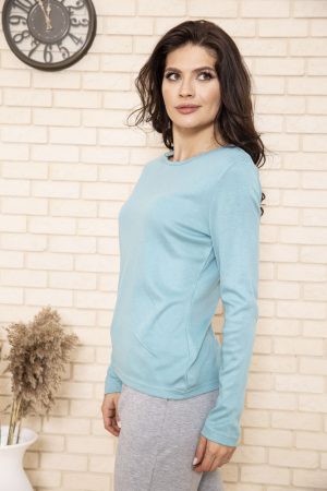 Лонгслив женский 129R1998 цвет Бирюзовый 2