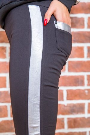 Лосины 172R408 цвет Черно-серебристый 4