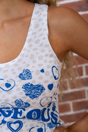 Майка женская 177R009 цвет Бело-синий 5