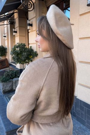 Пальто женское 189R002 цвет Бежевый 3