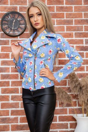 Пиджак женский 167R057-1 цвет Голубой 2