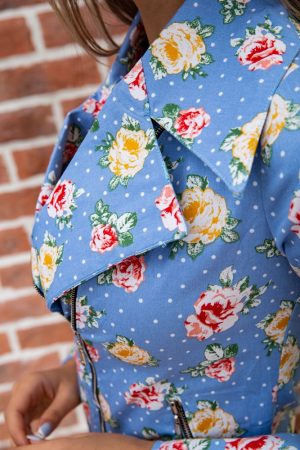 Пиджак женский 167R057-1 цвет Голубой 4