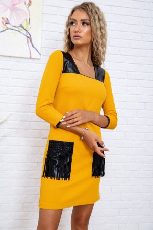 Платье 131R360 цвет Горчичный 3