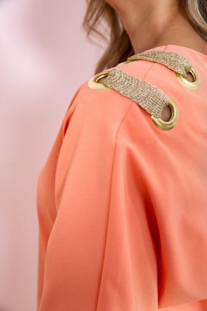 Платье 150R543 цвет Персиковый 3