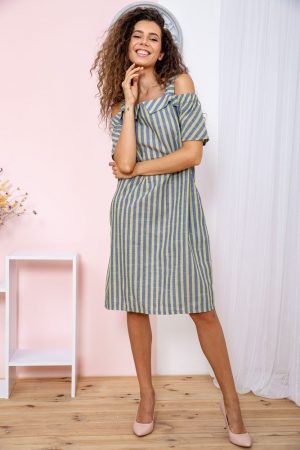 Платье 150R630 цвет Сине-желтый 1