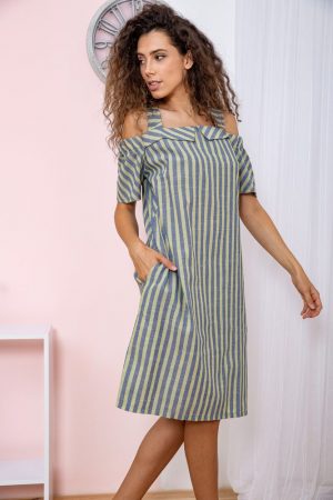 Платье 150R630 цвет Сине-желтый 2