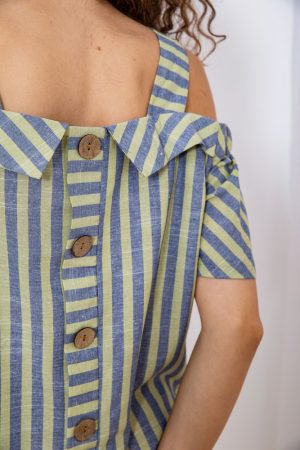 Платье 150R630 цвет Сине-желтый 3