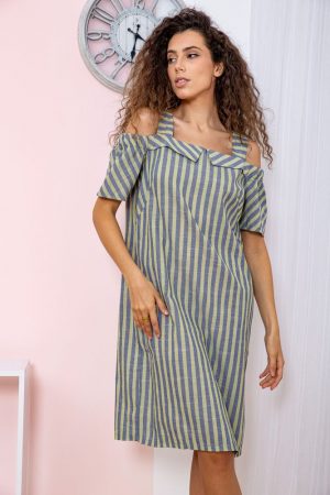 Платье 150R630 цвет Сине-желтый