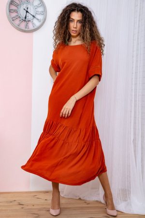 Платье 150R655 цвет Терракотовый