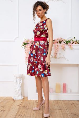 Платье 167R0117 цвет Бордовый 1