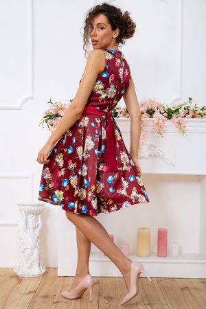 Платье 167R0117 цвет Бордовый 2