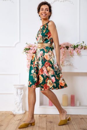 Платье 167R0117 цвет Зелено-золотистый 1