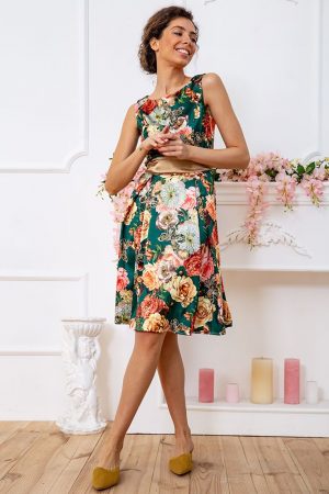 Платье 167R0117 цвет Зелено-золотистый 2