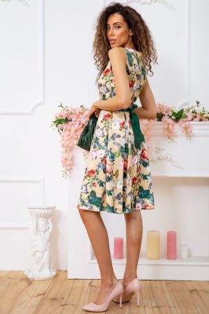 Платье 167R0117 цвет Золотисто-зеленый 1