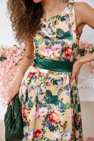 Платье 167R0117 цвет Золотисто-зеленый 4