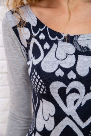 Платье 167R041-1 цвет Сине-серый 5