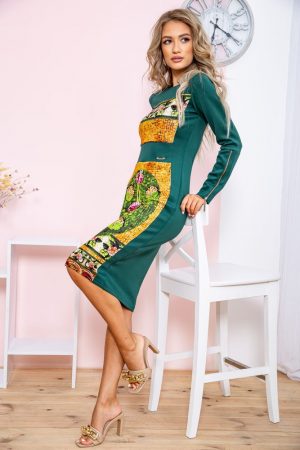 Платье 167R067-2 цвет Темно-зеленый 3