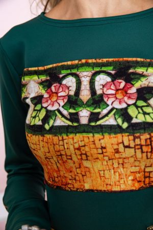 Платье 167R067-2 цвет Темно-зеленый 5