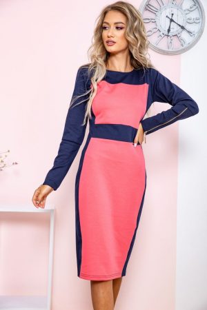 Платье 167R067 цвет Сине-розовый