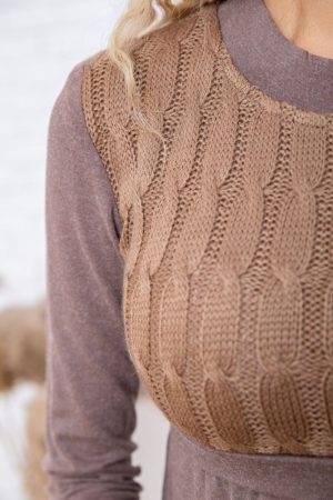 Платье 167R076 цвет Коричневый 6