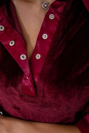 Платье 167R086-3 цвет Бордовый 4