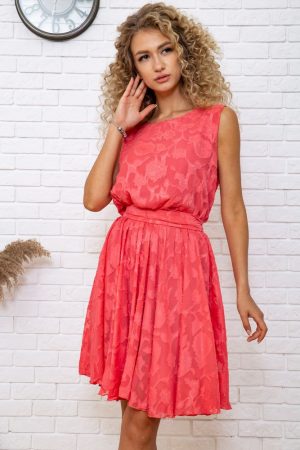 Платье 167R1035 цвет Коралловый