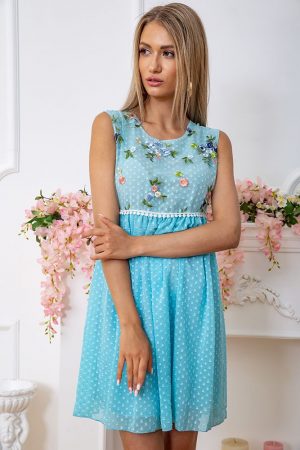 Платье 167R1226 цвет Голубой 3