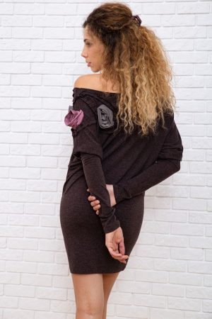 Платье 167R147-1 цвет Коричнево-розовый 4