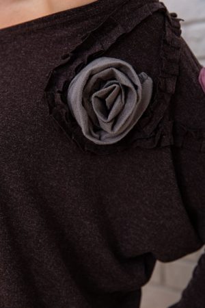 Платье 167R147-1 цвет Коричнево-розовый 5