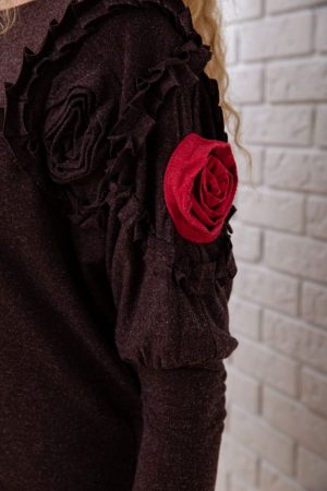 Платье 167R147-1 цвет Коричневый 4