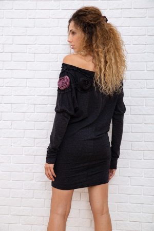 Платье 167R147-1 цвет Темно-серый 3