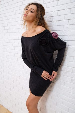 Платье 167R147-1 цвет Темно-серый 4