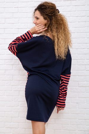 Платье 167R149-1 цвет Розово-синий 4