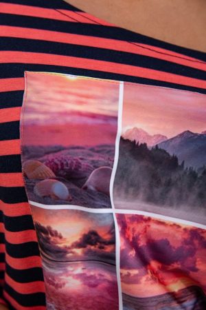 Платье 167R149-3 цвет Розово-синий 4