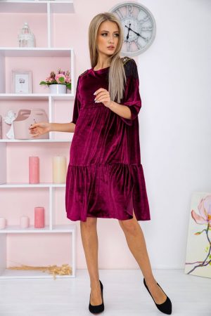 Платье 167R1677 цвет Бордовый 1