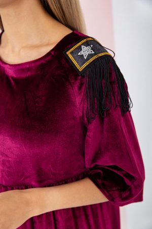 Платье 167R1677 цвет Бордовый 4