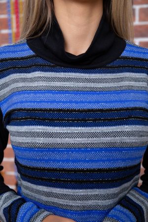 Платье 167R226-3 цвет Сине-черный 5